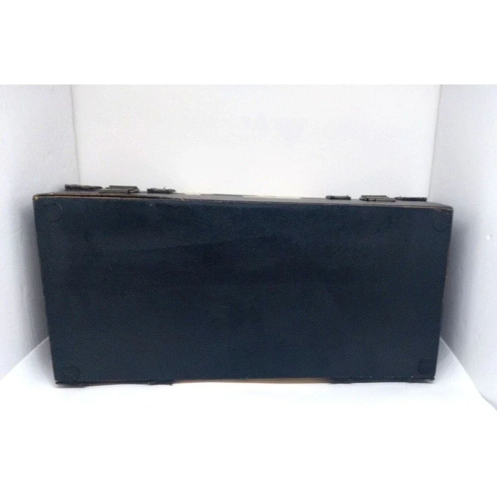 Faux Cowhide Leather Jewelry Box Brown Felt Lining 12